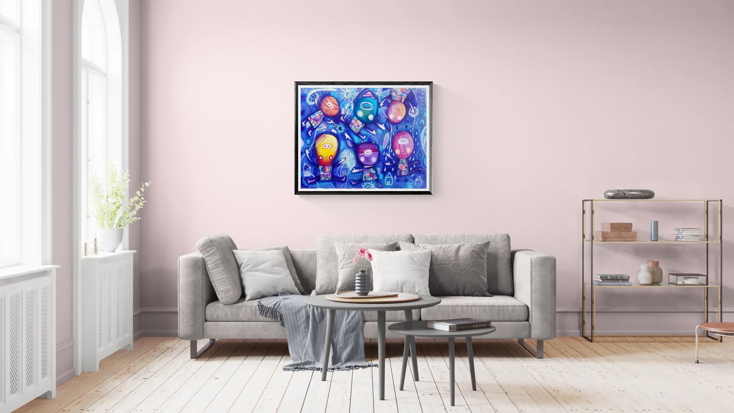 Obra de Arte Original - Juegos Nocturnos