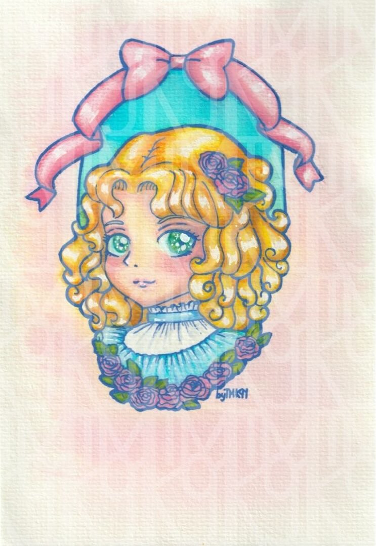 Candy Candy Acuarela Original | Ilustración de Candice White | Anime Vintage Art | Obra Única