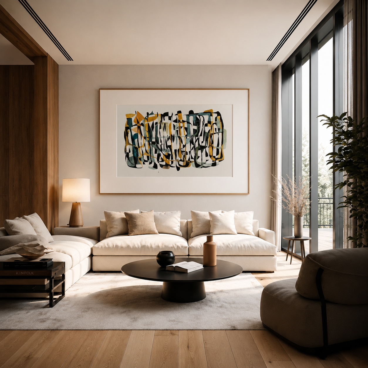 Pintura abstracta - "Tierra y Agua"