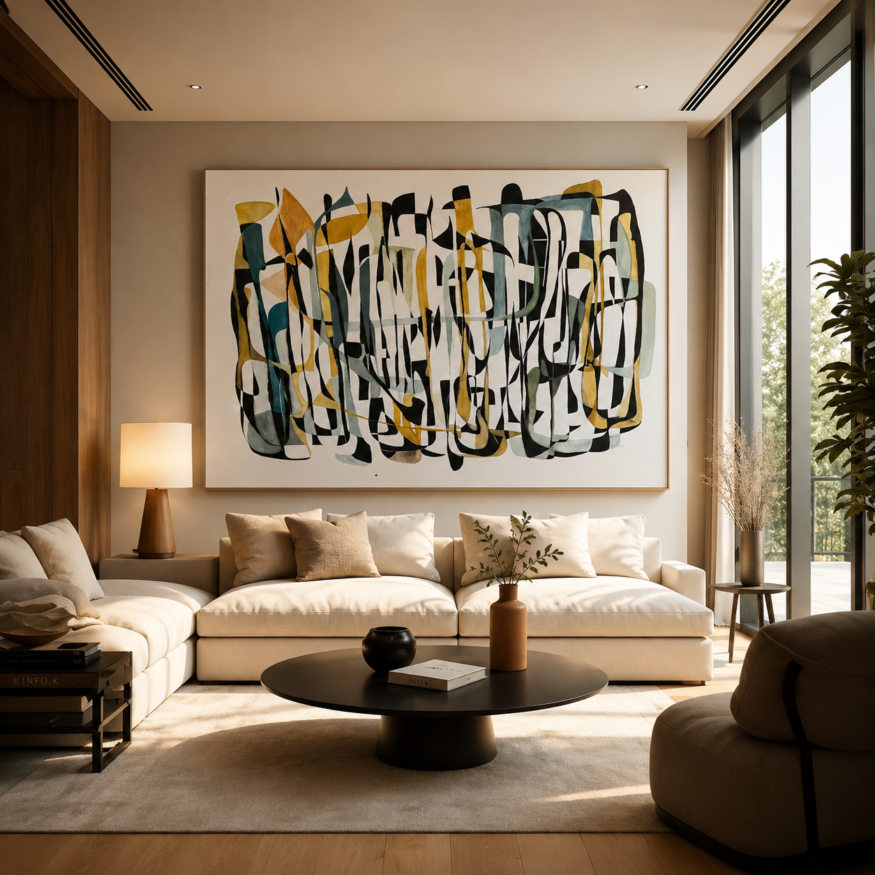 Pintura abstracta - "Tierra y Agua"