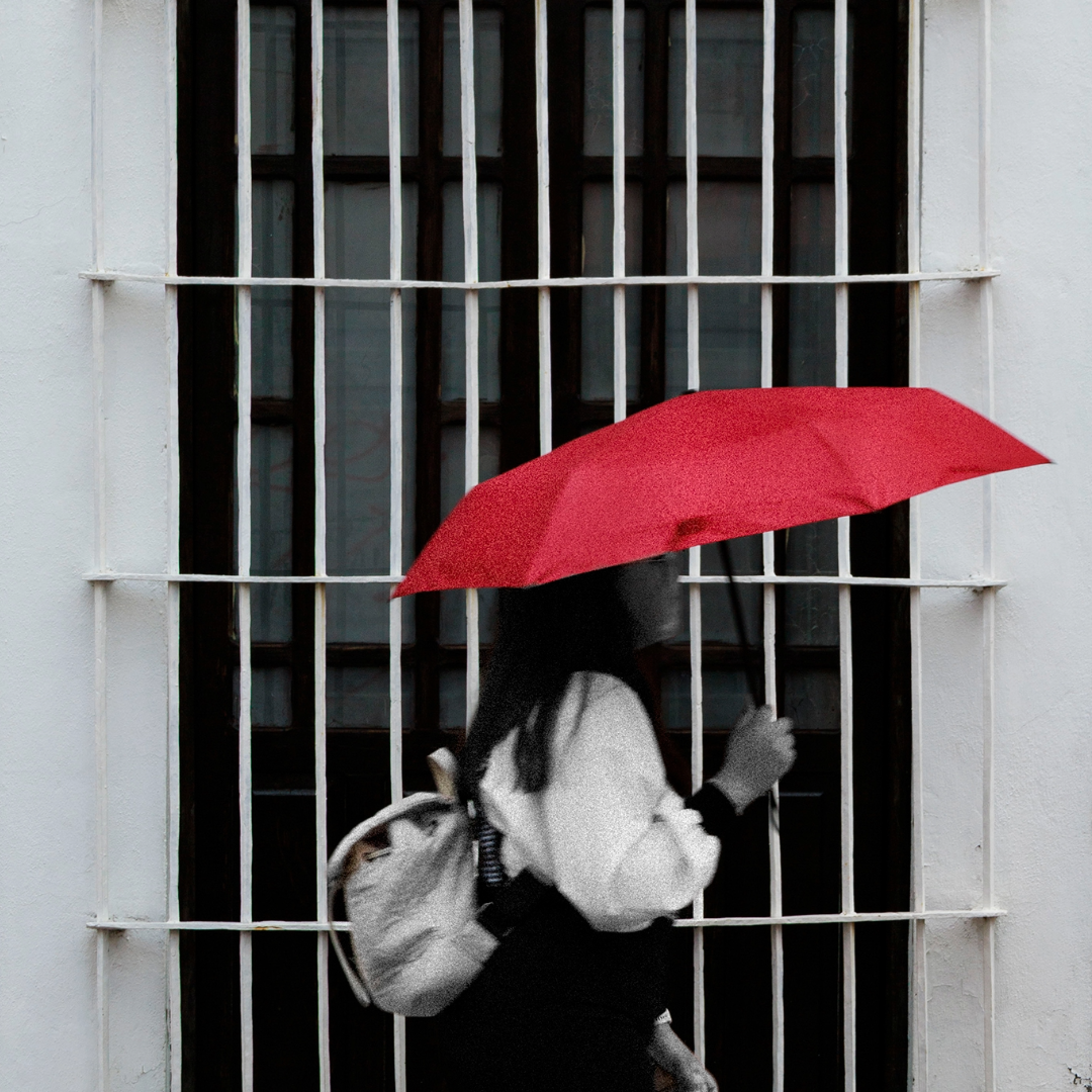 Fotografía decorativa - Chica con sombrilla