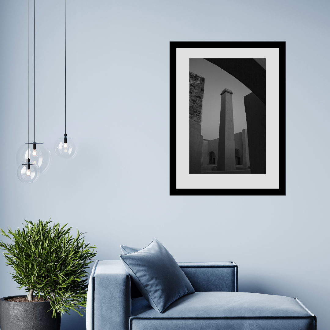 Fotografía blanco y negro - Chimenea