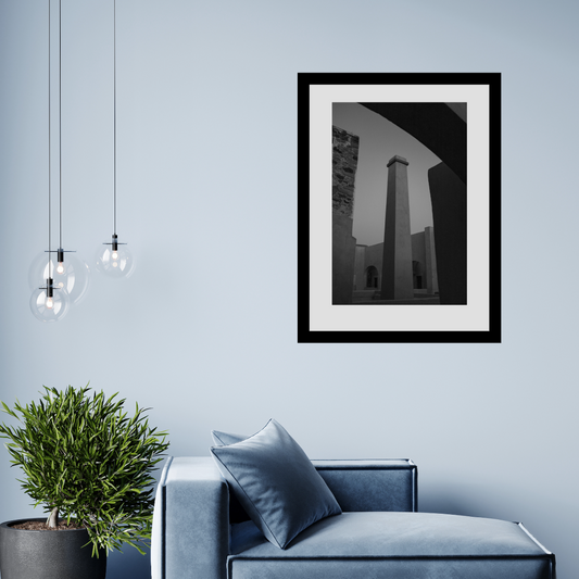 Fotografía blanco y negro - Chimenea