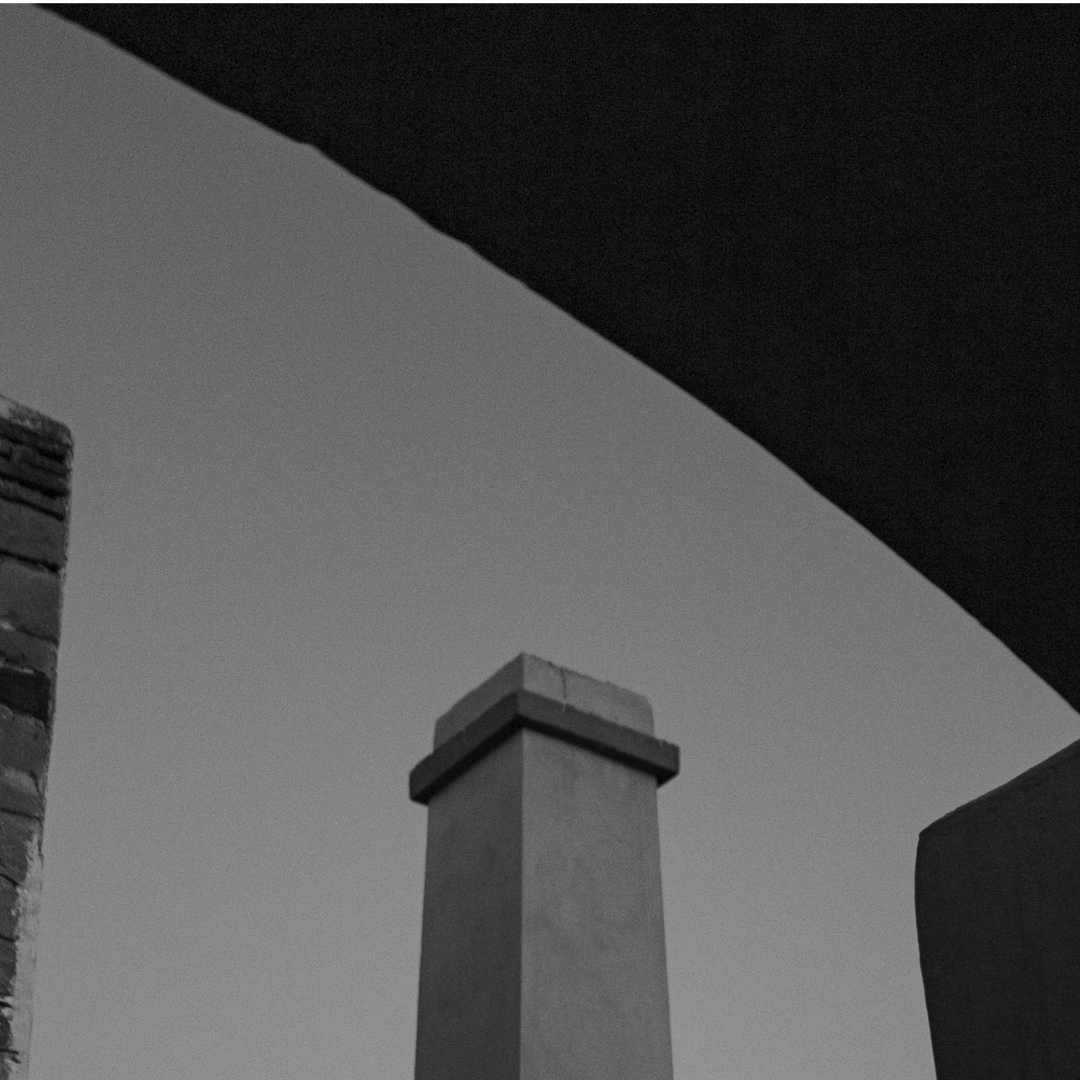 Fotografía blanco y negro - Chimenea