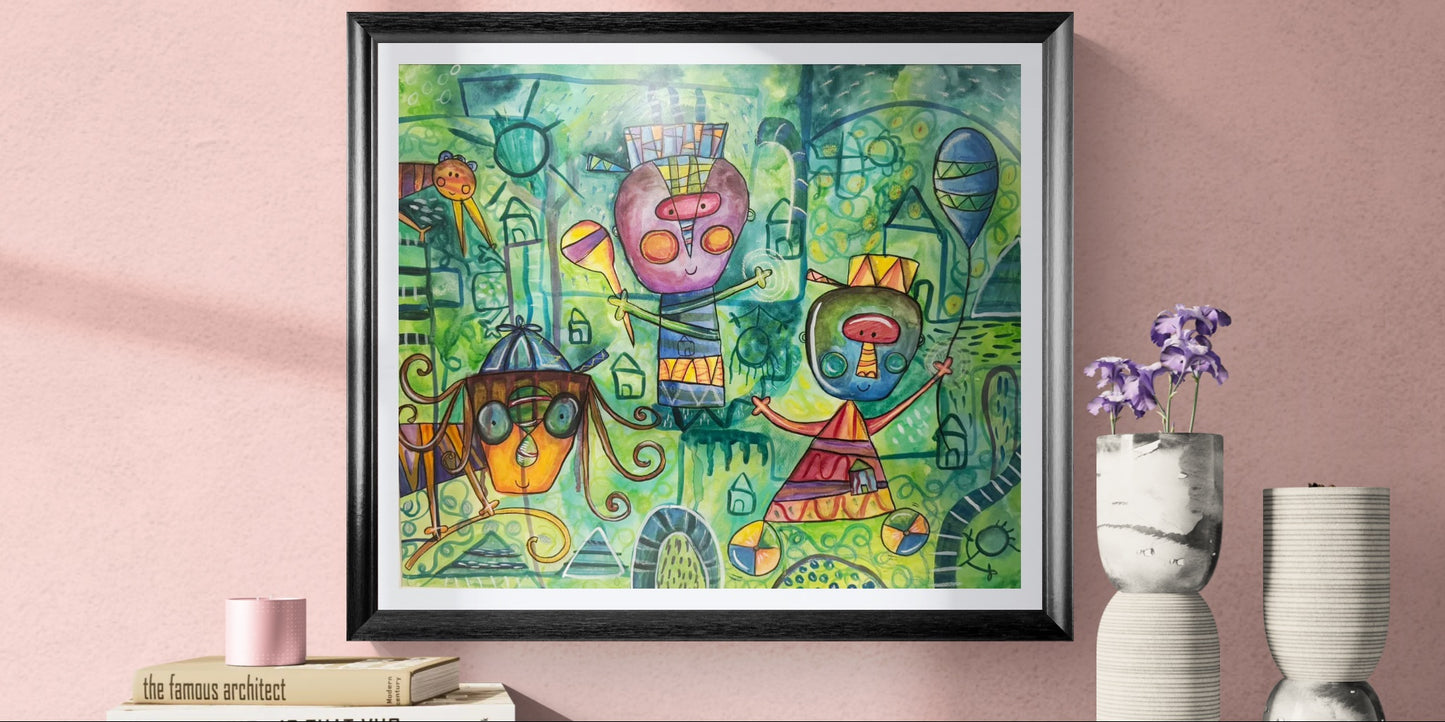 Obras de Arte Original - Maraquero en el Parque
