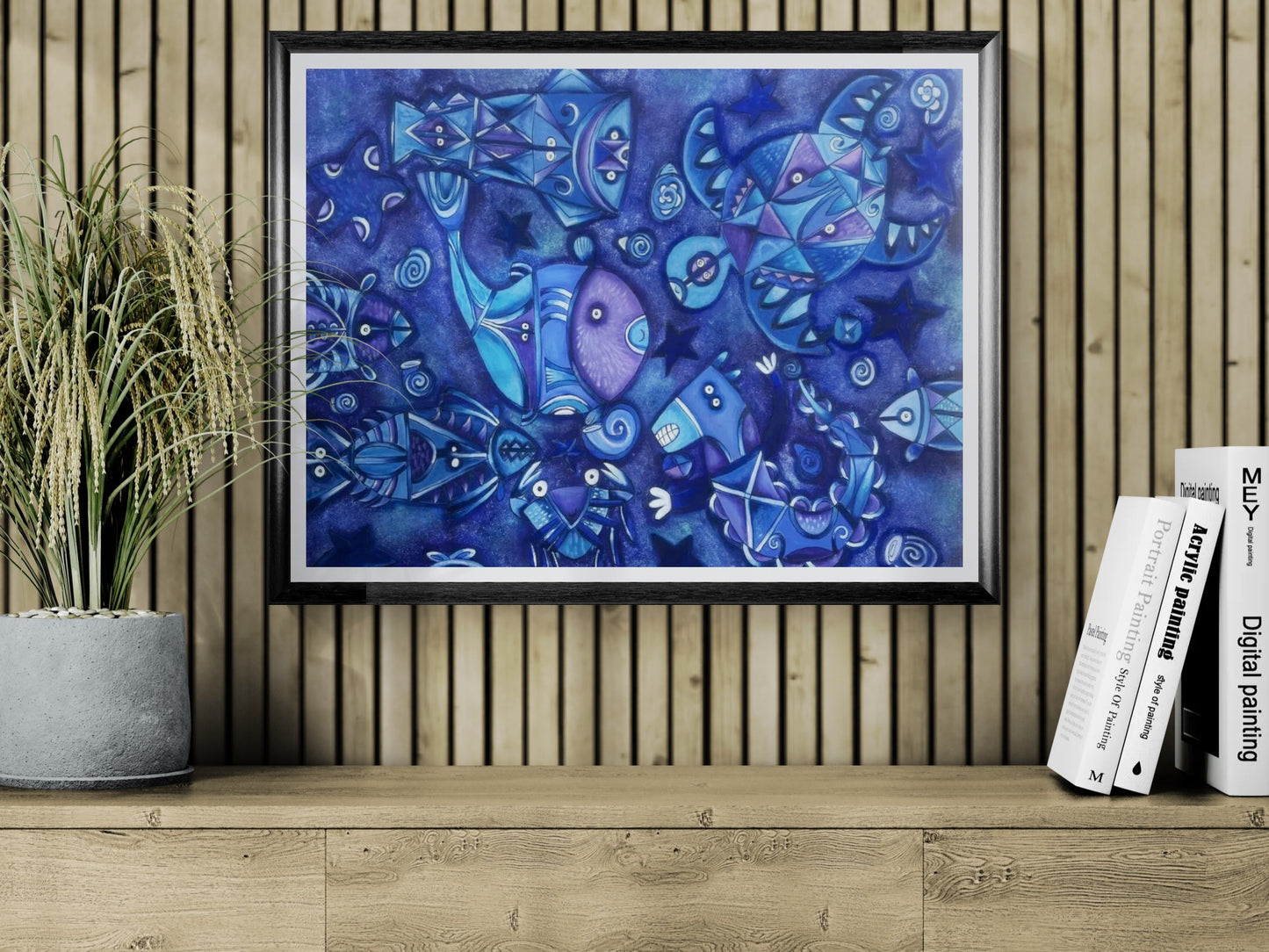 Obra de Arte Origina - Las Maravillas de la Profundidad del Mar