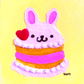 Bunny Shortcake | Pintura Original Kawaii Acrilico TMK91