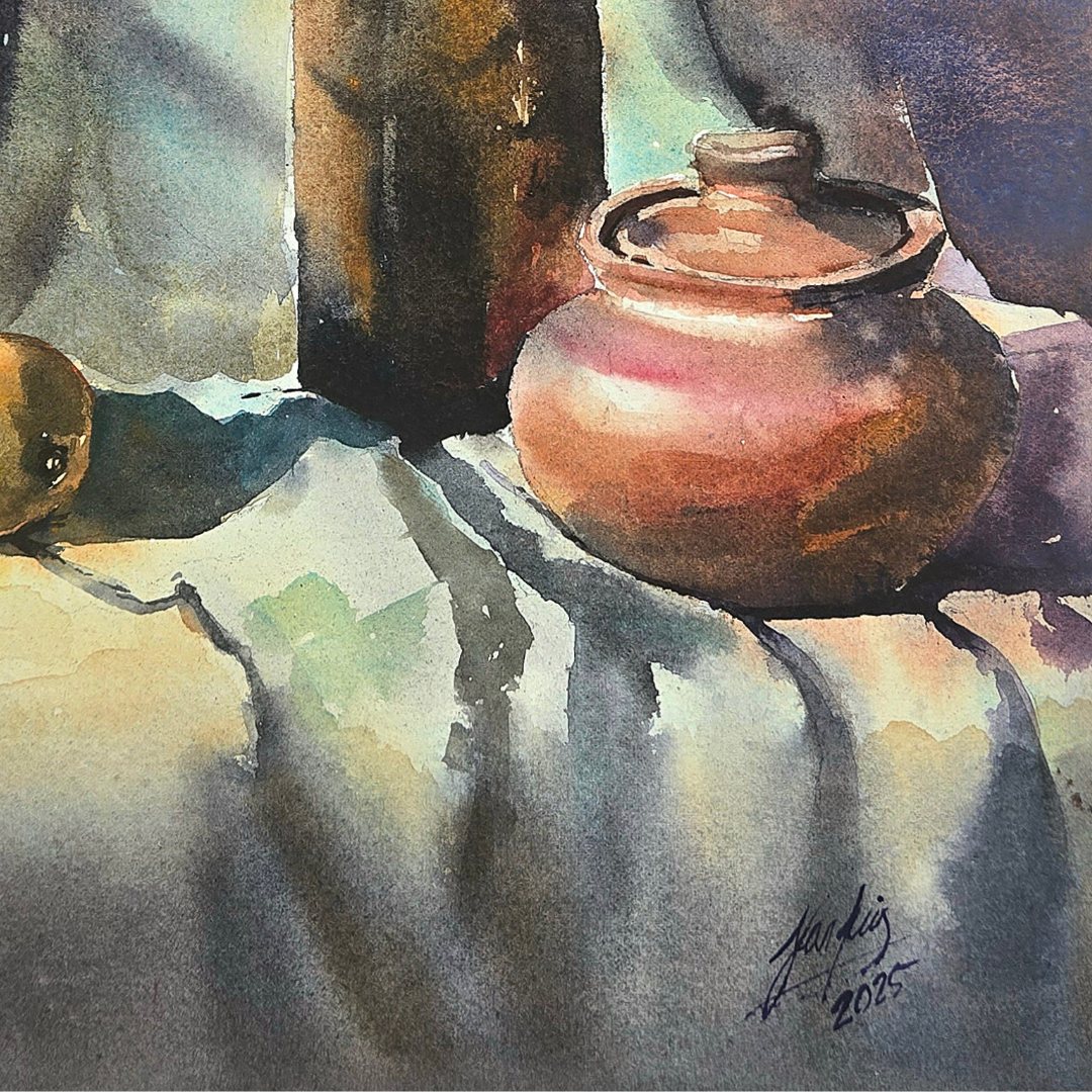 Obra de arte original - Diálogo en terracota y vidrio