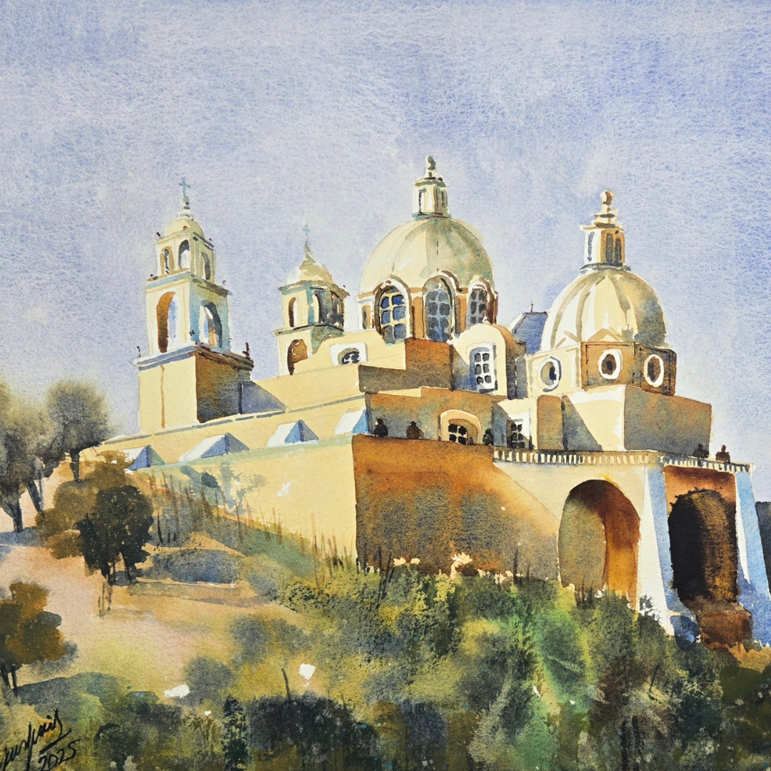 Obra de arte original -  Luz dorada sobre Cholula