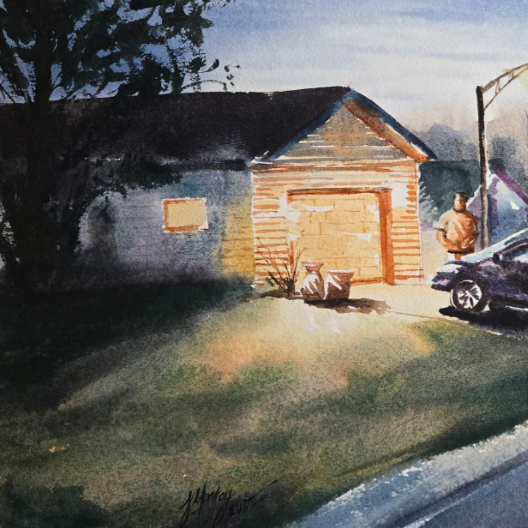 Obra de arte original - A night in Goshen Indiana