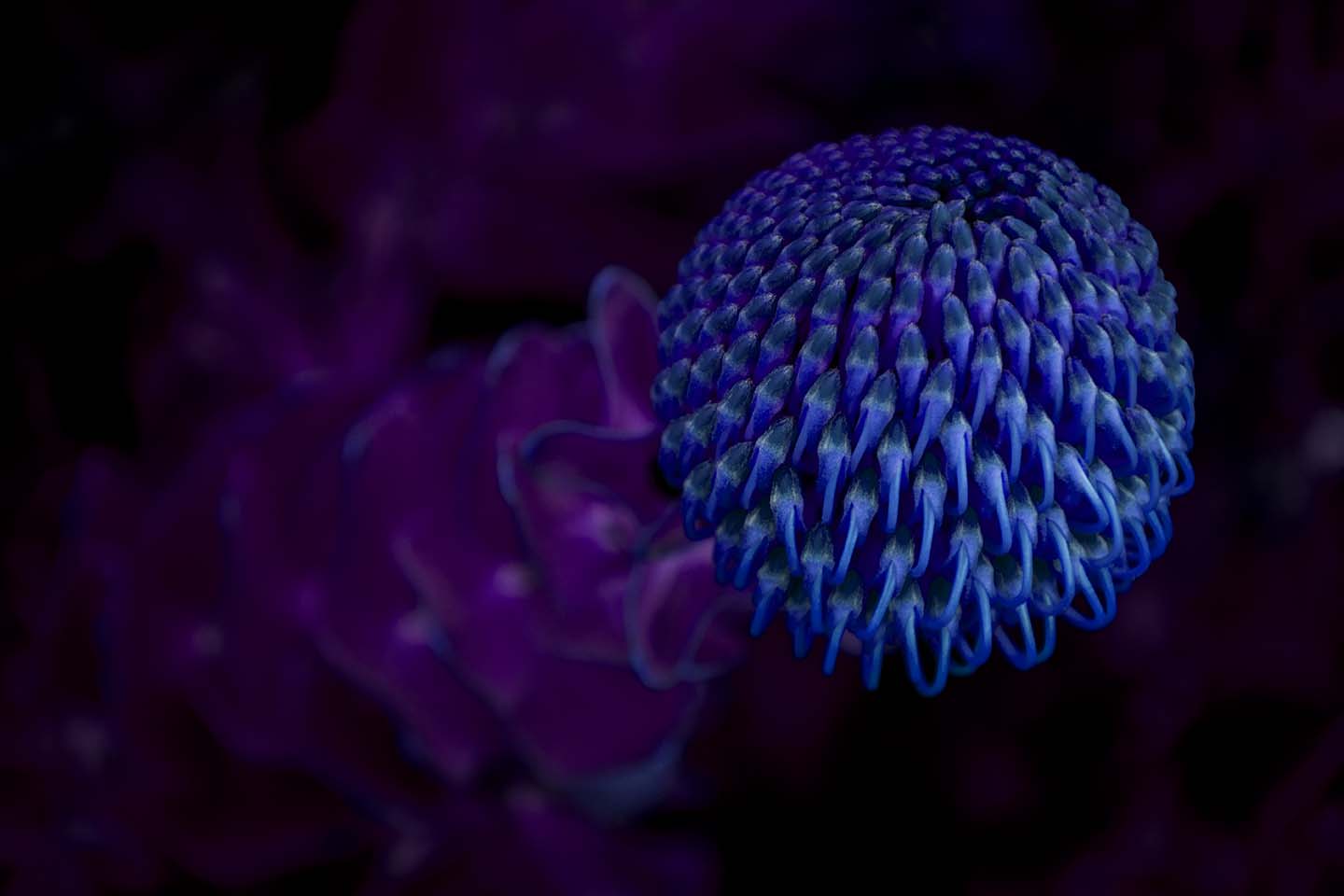 FLOR TEJIDA AZUL
