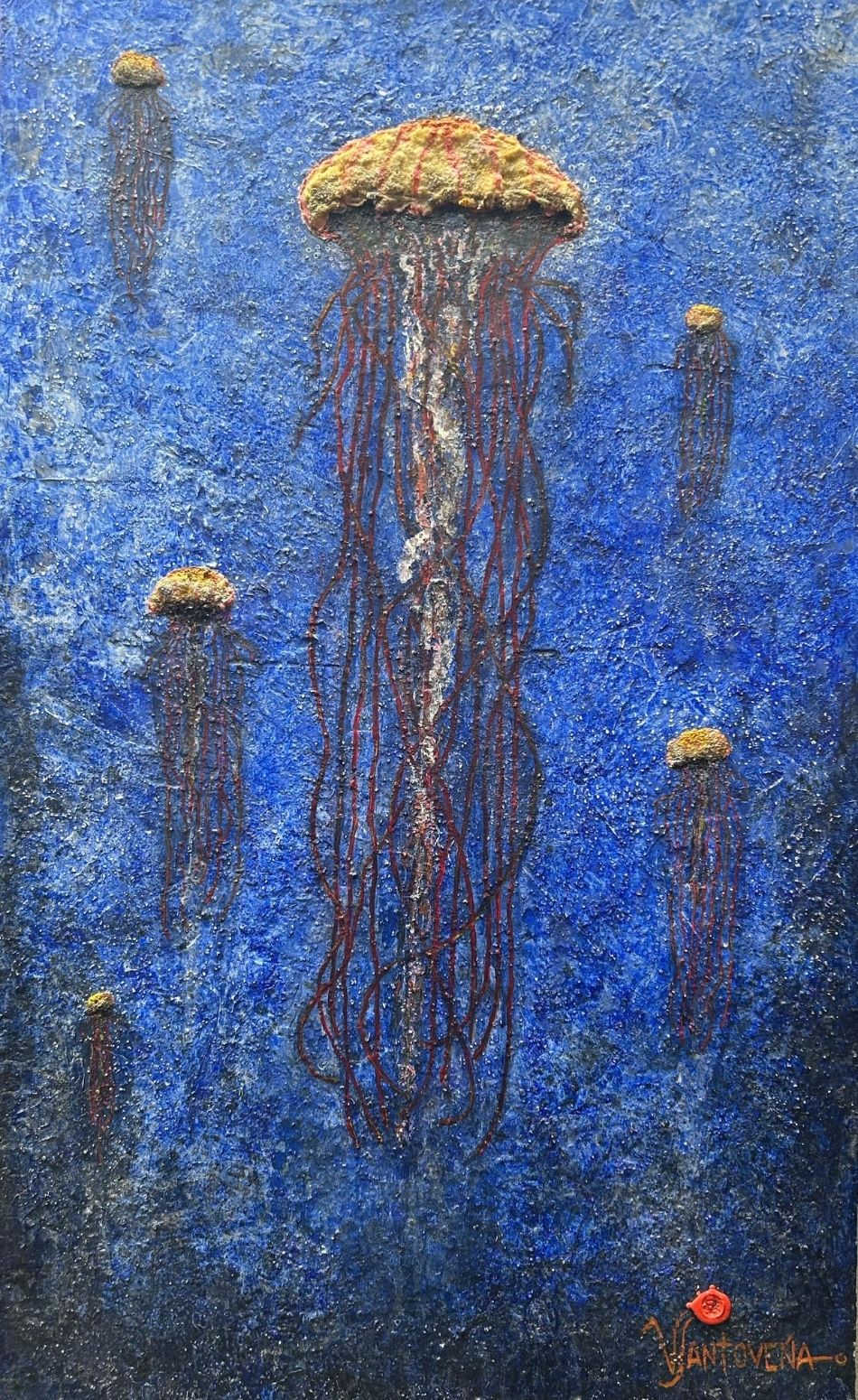 SEVEN BLUE JELLYFISH