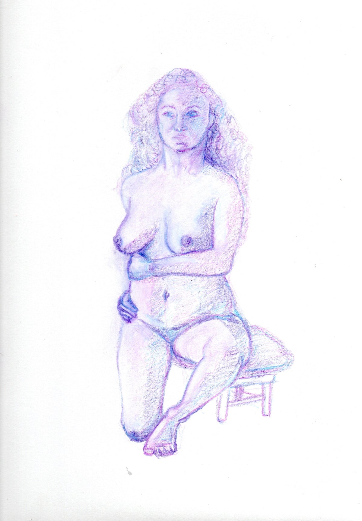 Arte para sala - Desnudo Femenino Morado
