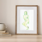Arte para sala - Desnudo Femenino Verde