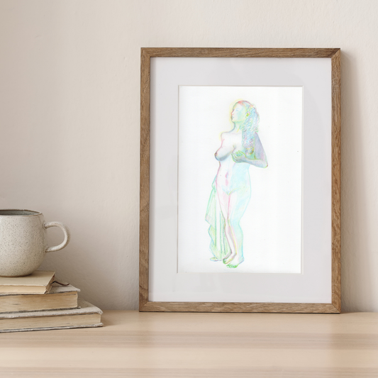 Arte para sala - Desnudo fermenino multicolor claro