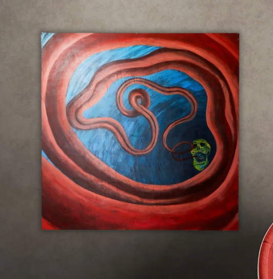 Pintura acrilica-Muerte inevitable