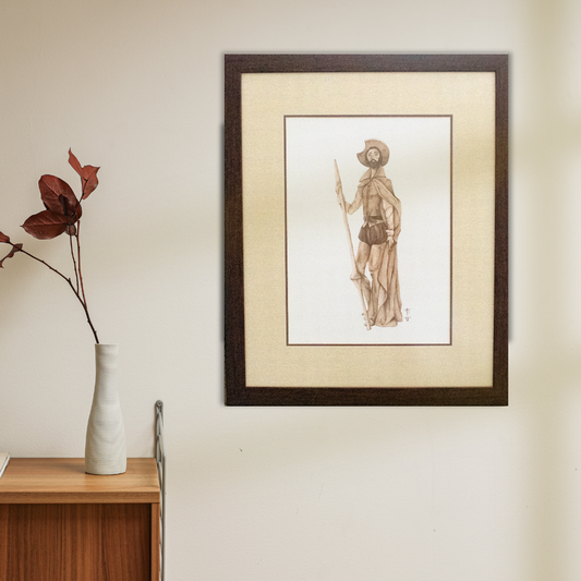 Cuadro Decorativo - Don Quijote en sepia