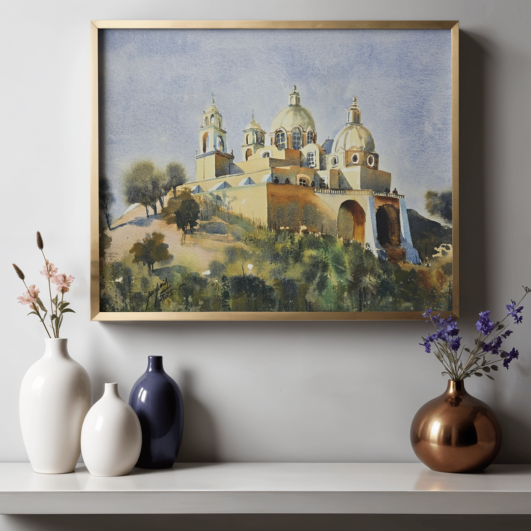 Obra de arte original -  Luz dorada sobre Cholula