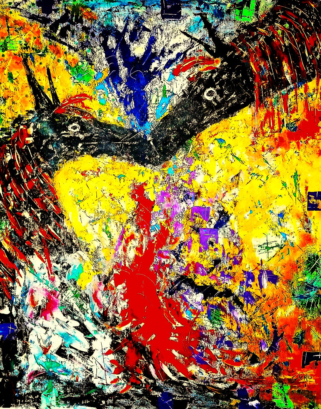 Pintura Abstracta - El Beso