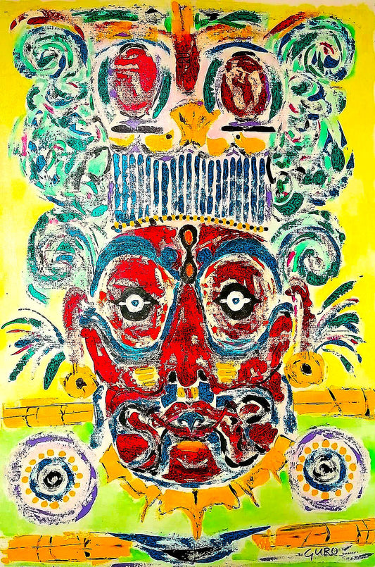 Pintura Abstracta - EL REY SOL MAYA