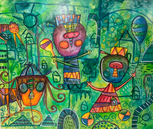 Obras de Arte Original - Maraquero en el Parque