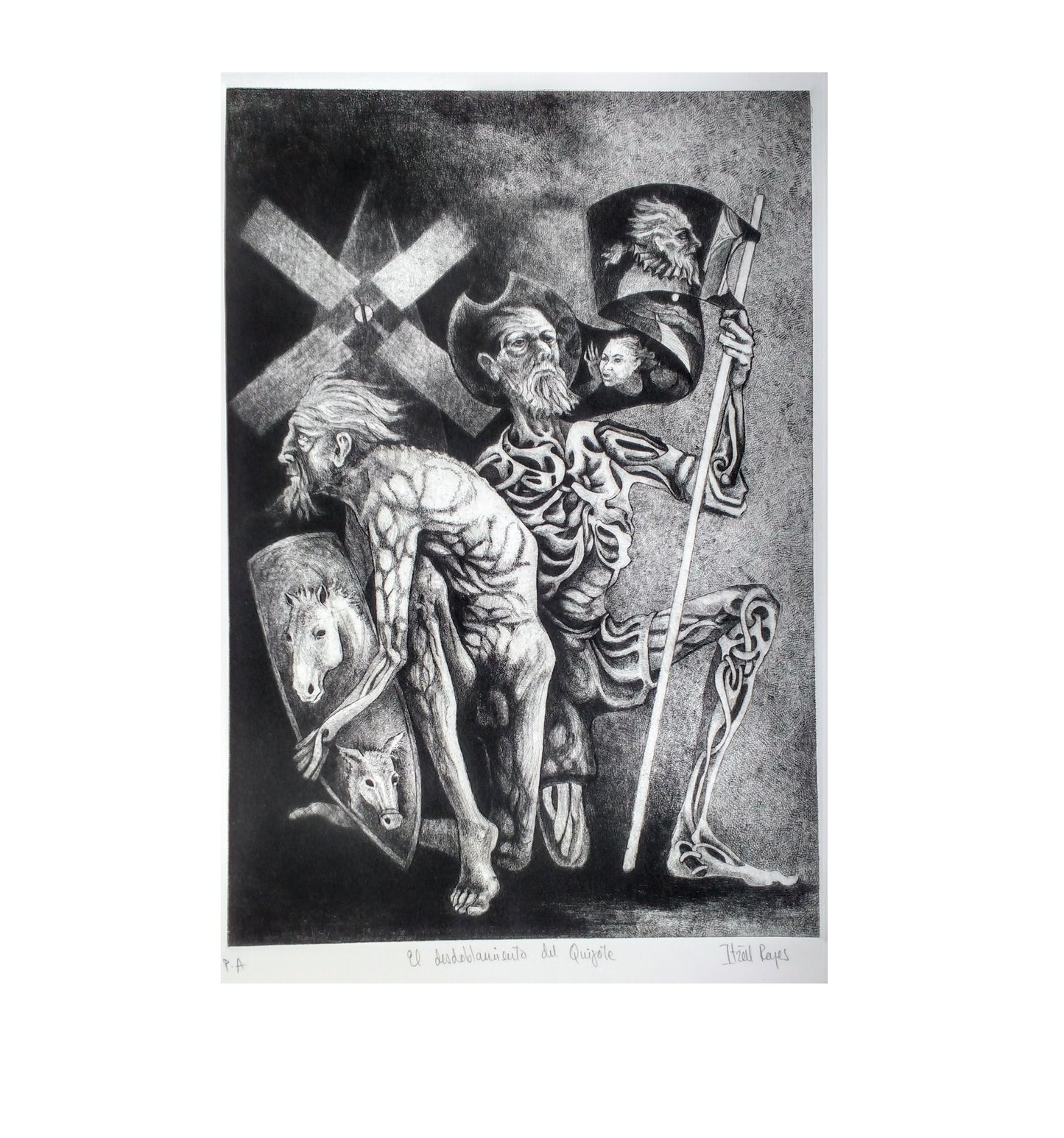 Obra de arte original - El desdoblamiento del Quijote