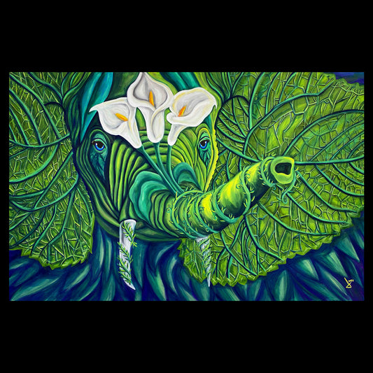 Arte Surrealista - Elefante Floreciente