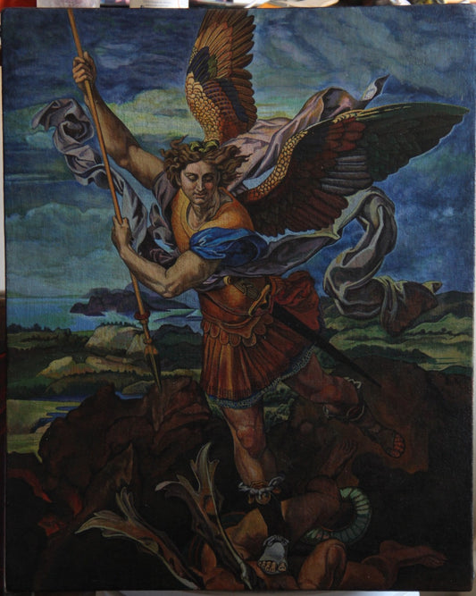 Estudio de Arcángel San Miguel de Rafael Sanzio
