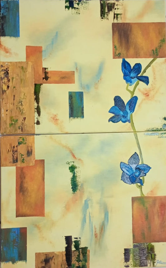 Obra de Arte Original - Flores Azules