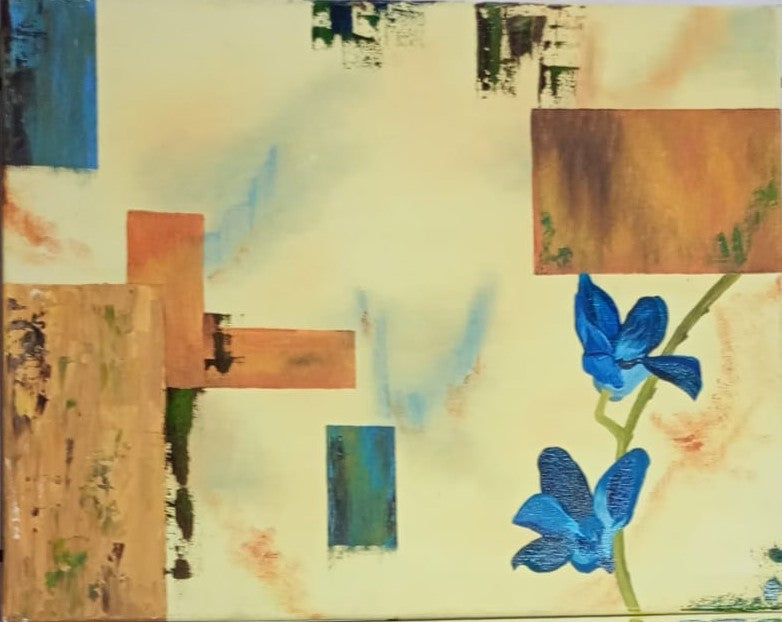 Obra de Arte Original - Flores Azules
