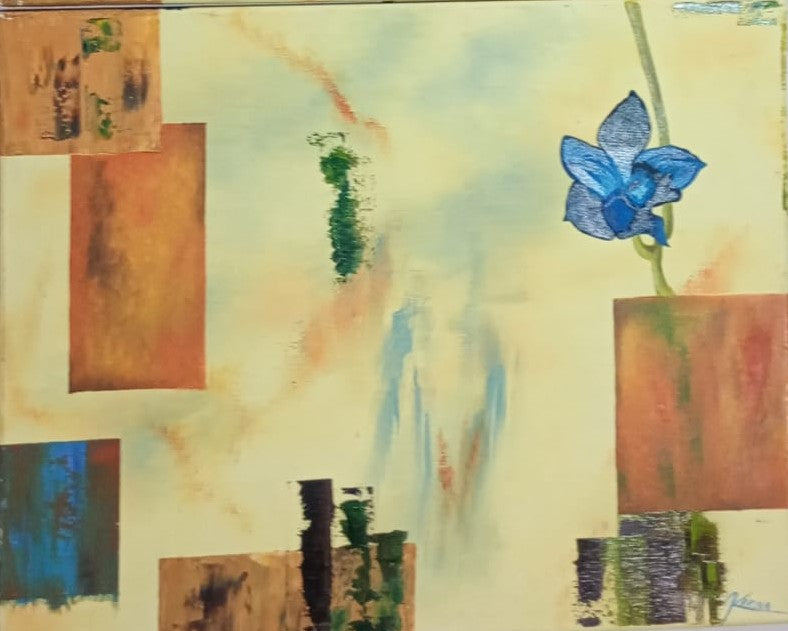 Obra de Arte Original - Flores Azules