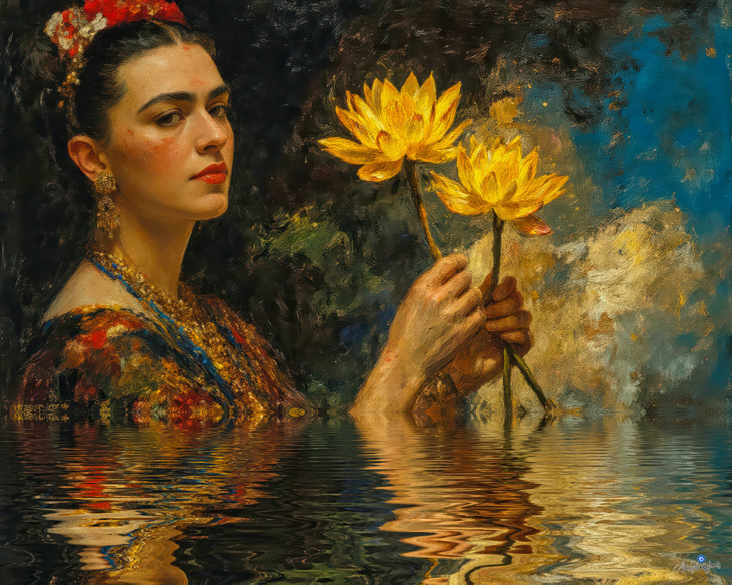 “Frida y la Flor de la Conciencia” (La Flor que Renace)