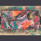Trabajo abstracto en acrílico fluido con contrastes vibrantes y texturas - Obra de arte original Convivencia Exitosa