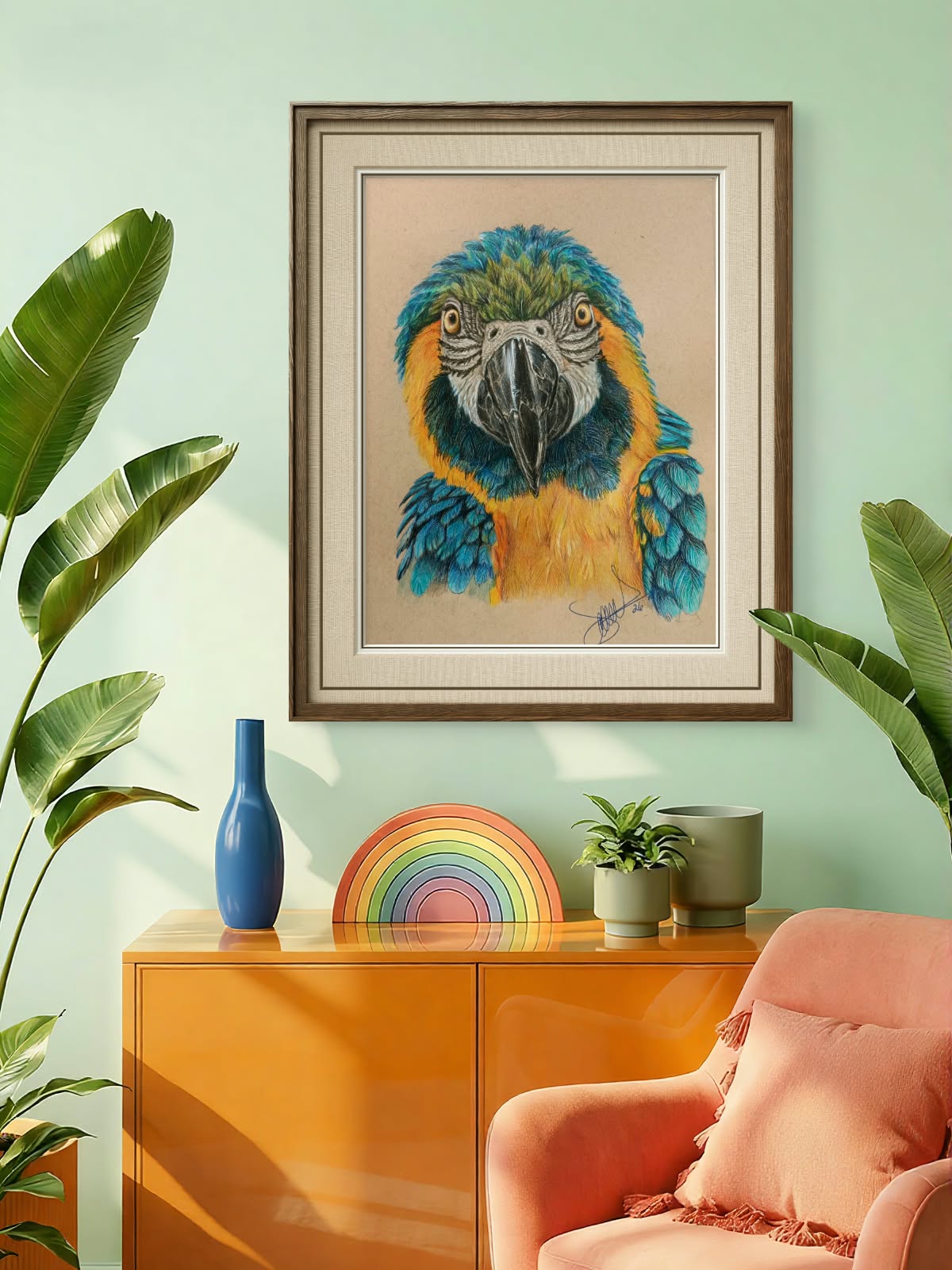 Cuadro original - Guacamaya