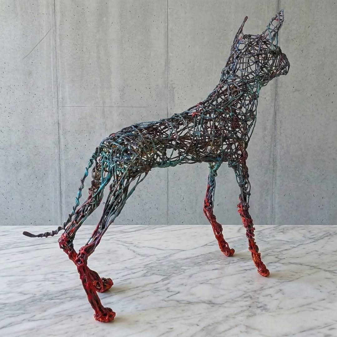 Escultura de alambre - Xoloitzcuintle ¼