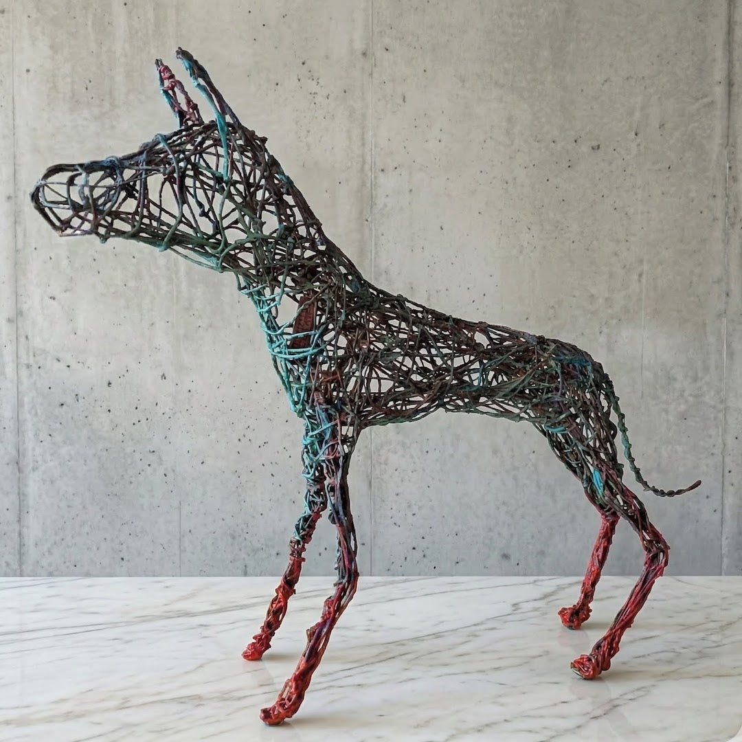 Escultura de alambre - Xoloitzcuintle ¼