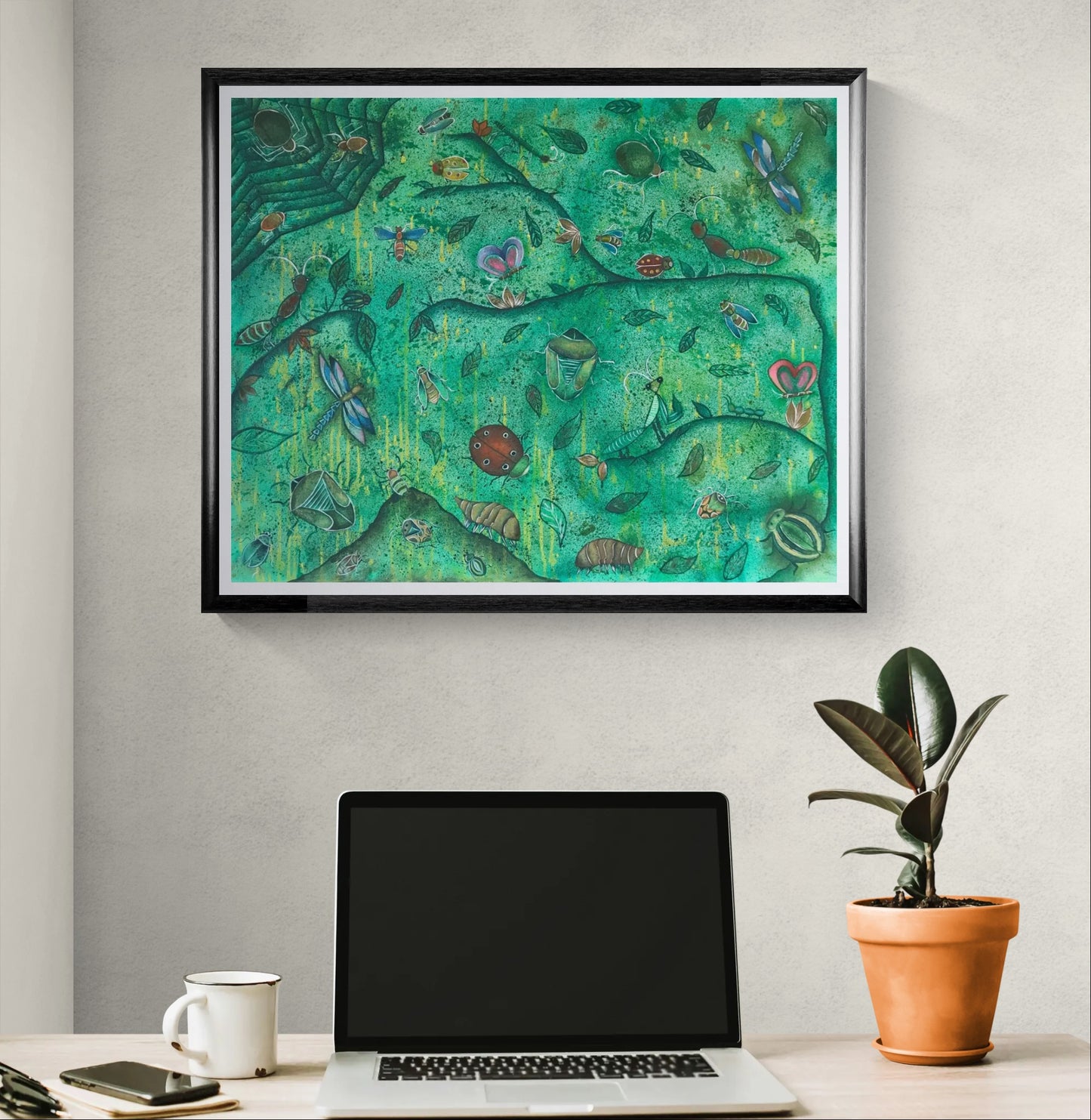 Obra de Arte Original - El Mundo de los Insectos
