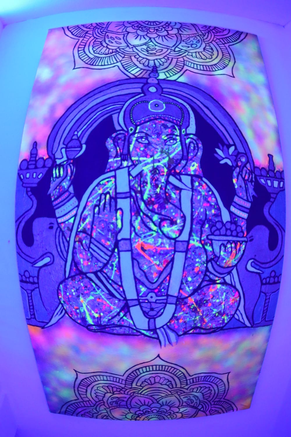 Cuadro Decorativo Neon - Ganesha Abundancia