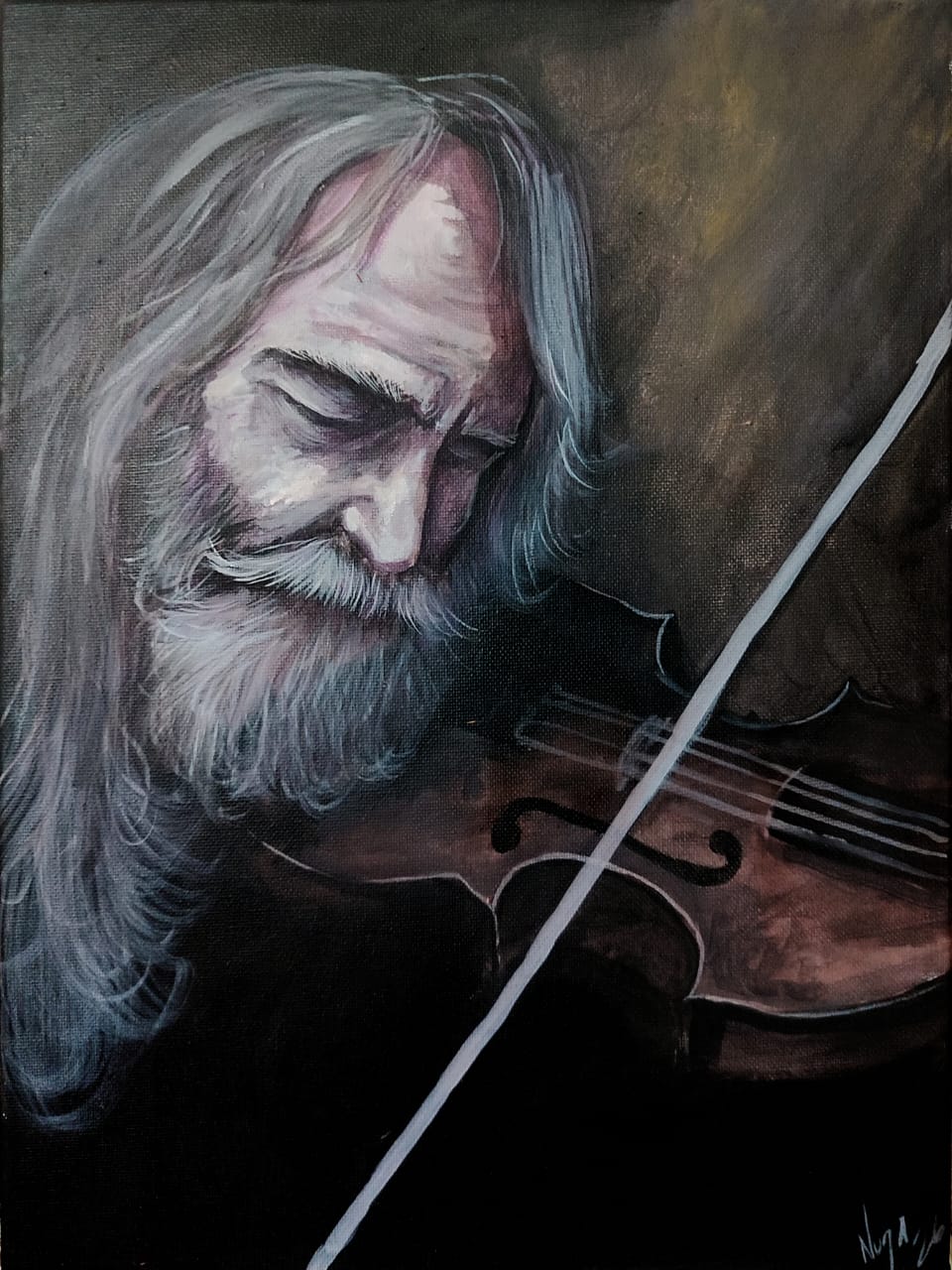 Obra de arte original- El hombre del anden