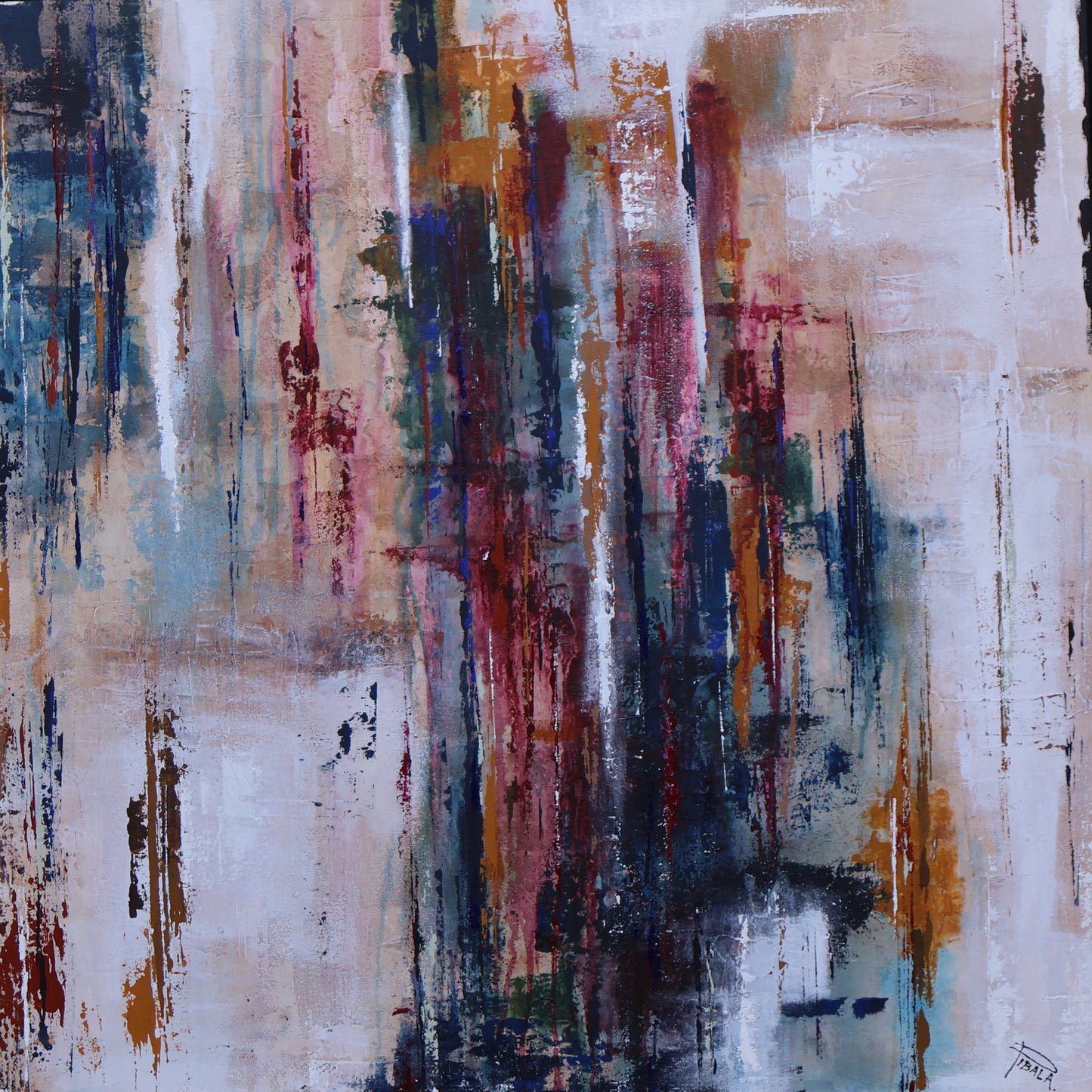 ARTE ABSTRACTO-ATARDECER CON LLUVIA