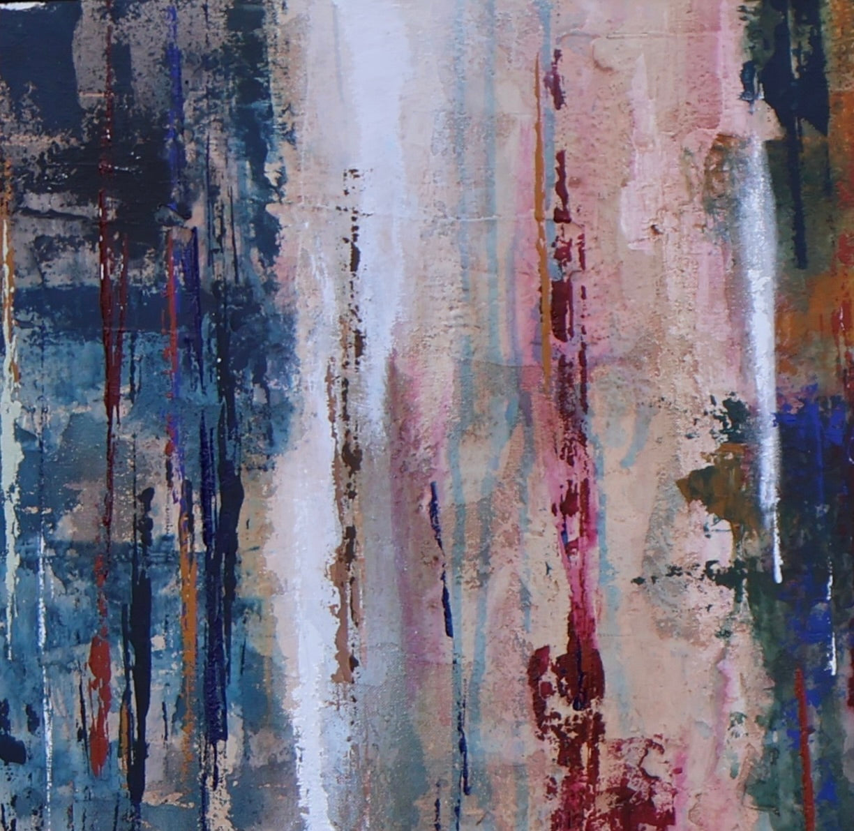 ARTE ABSTRACTO-ATARDECER CON LLUVIA