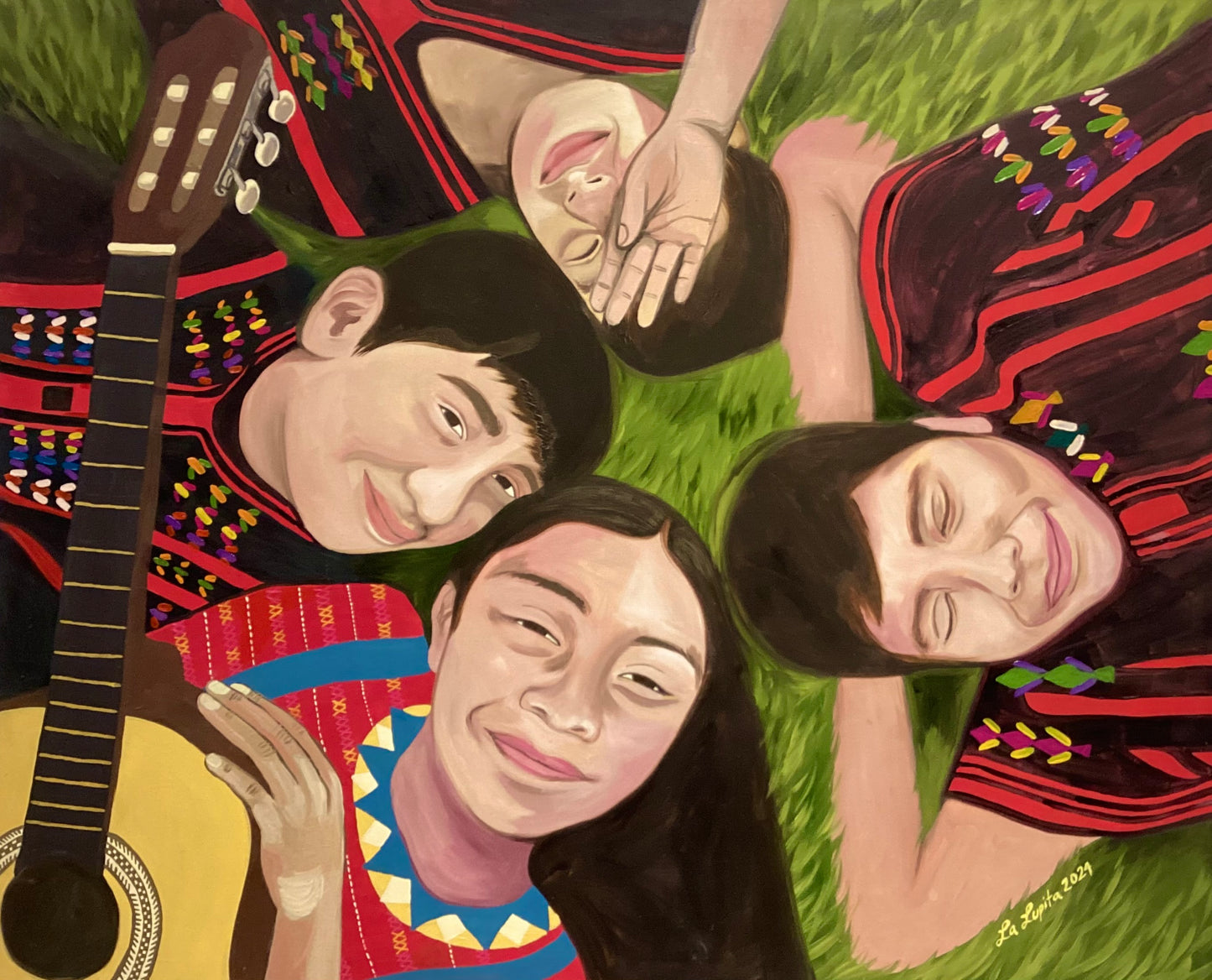 Cuadro artístico - Niños triqui