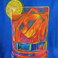 Arte contemporáneo- Liquid Fire-Blue Gold Cocktail