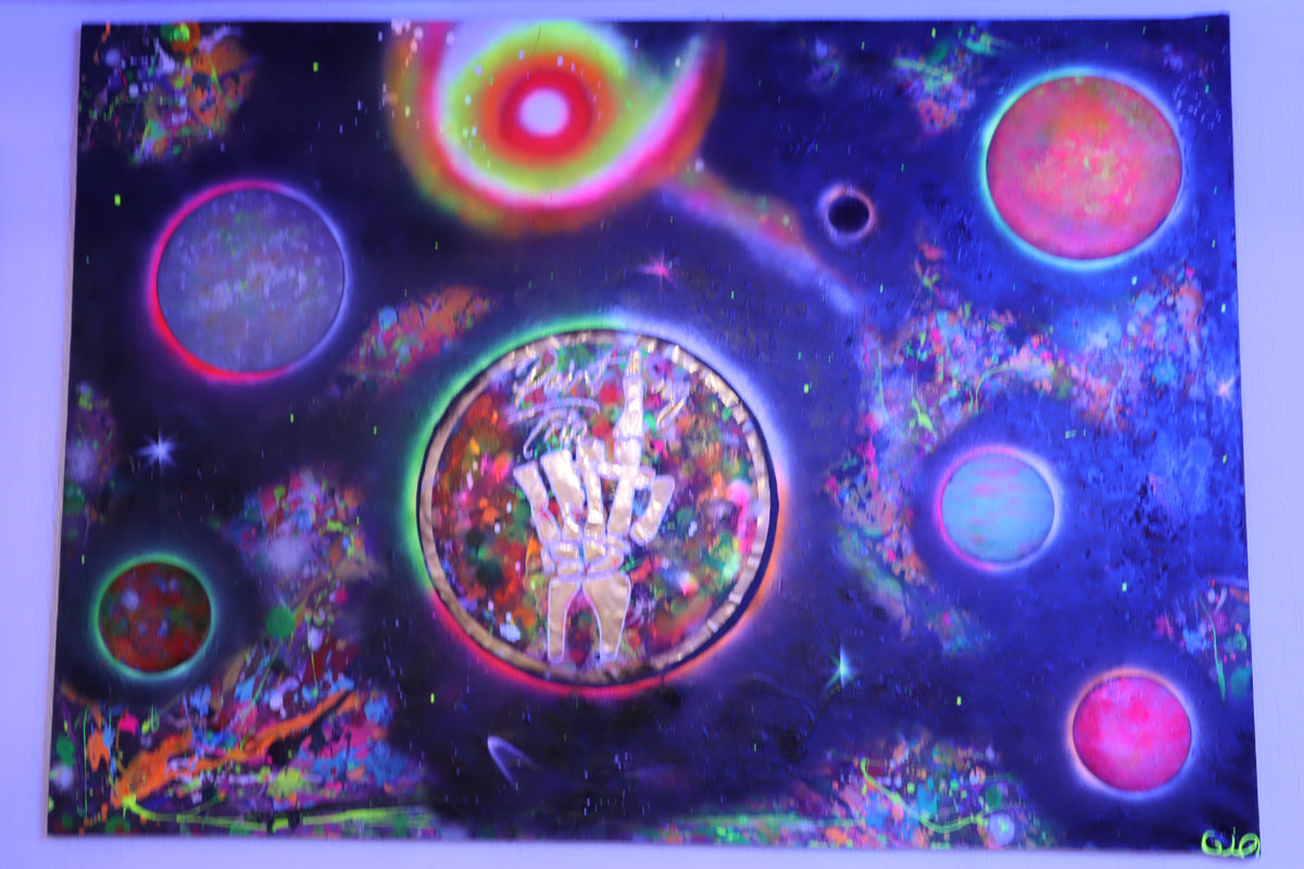 Cuadro Decorativo Neon -  Planetas