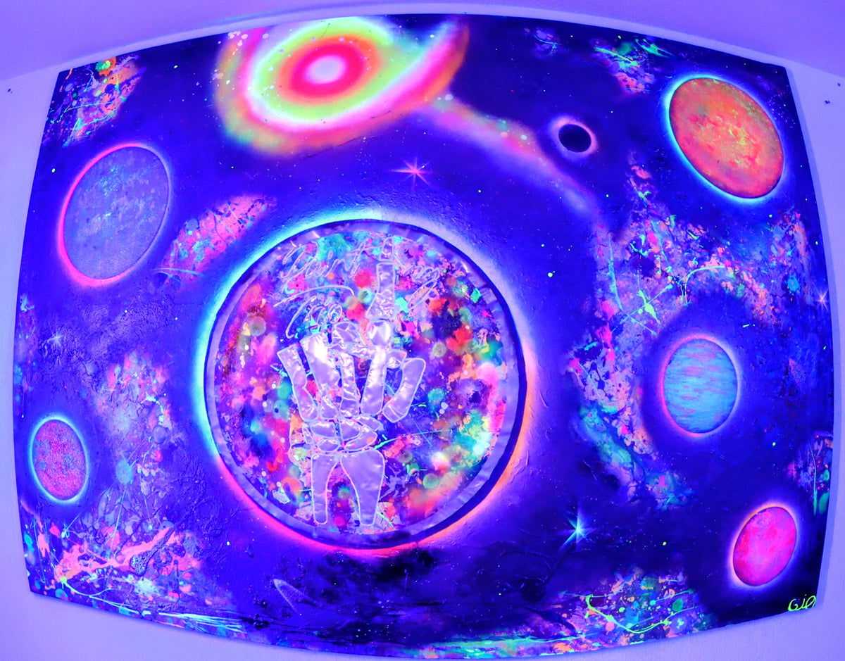 Cuadro Decorativo Neon -  Planetas