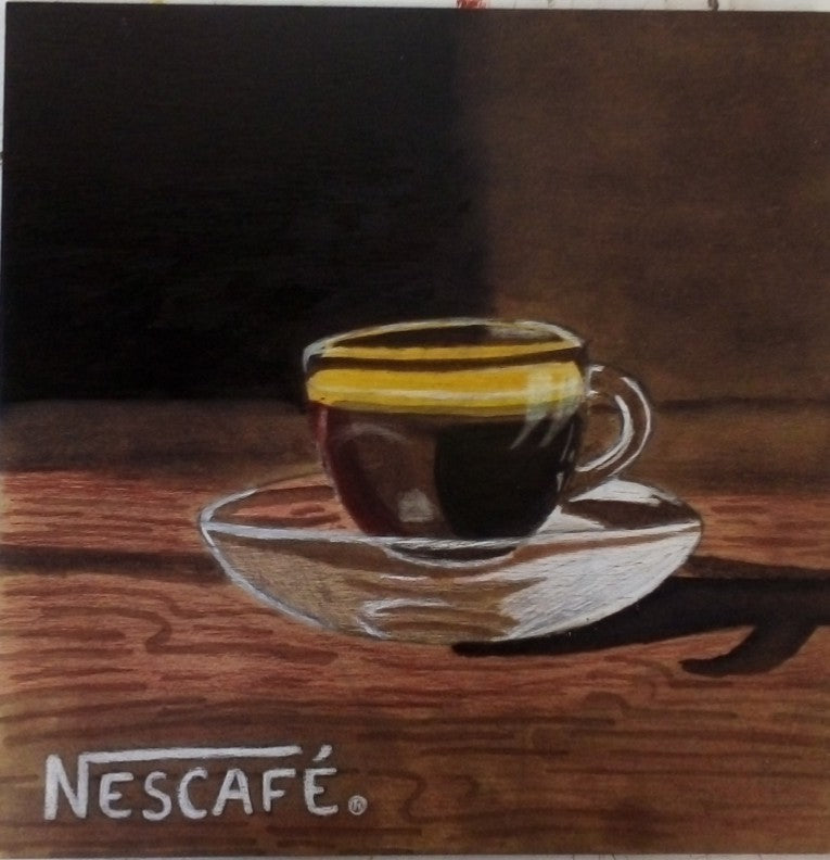 Arte Decorativo -Consumismo Capitalizado En Una Taza De Café