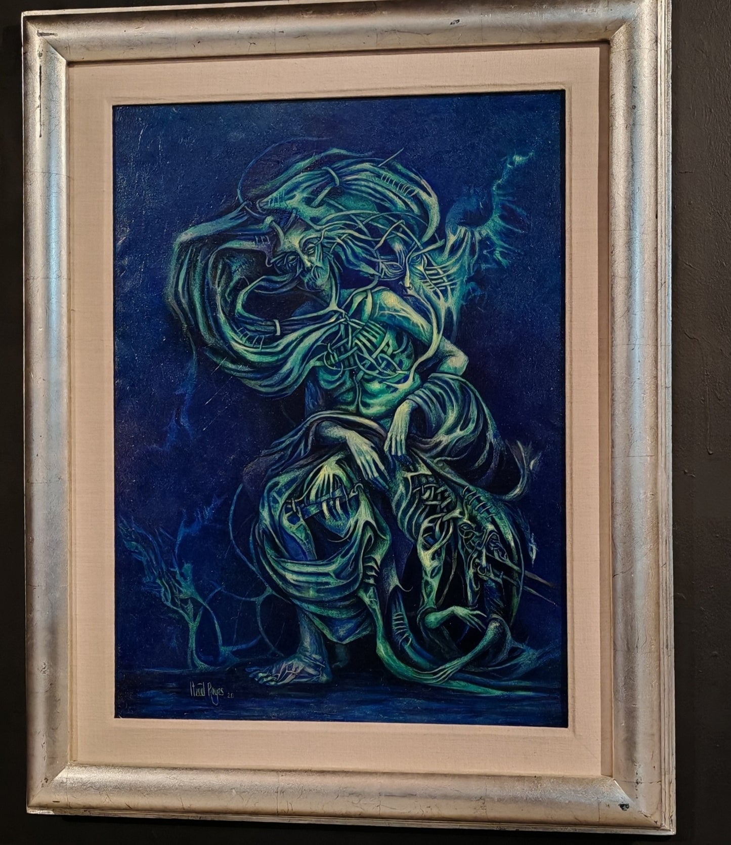Obra de arte original - Bruja y Gato