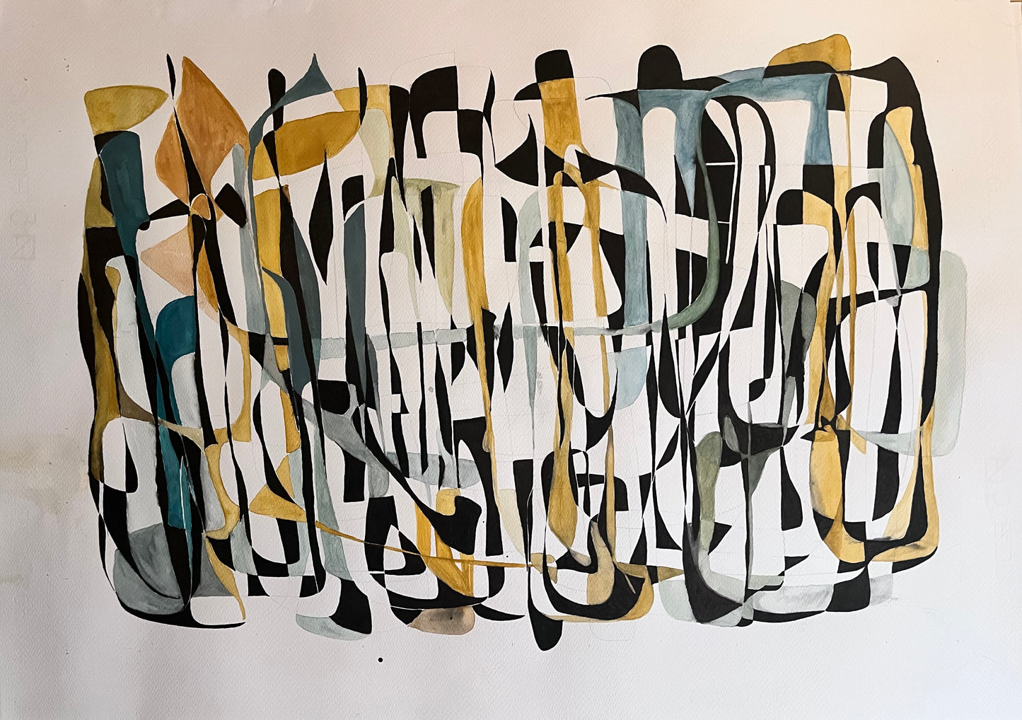 Pintura abstracta - "Tierra y Agua"