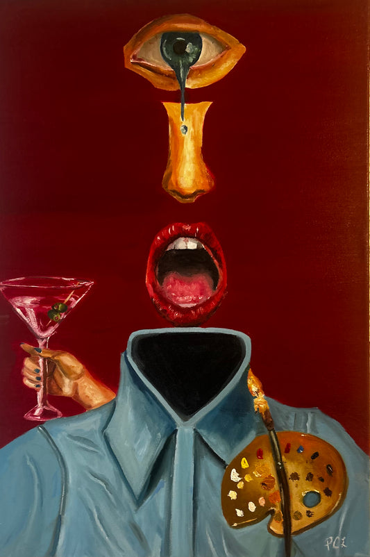 Cuadro al Óleo- El Rostro De Un artista