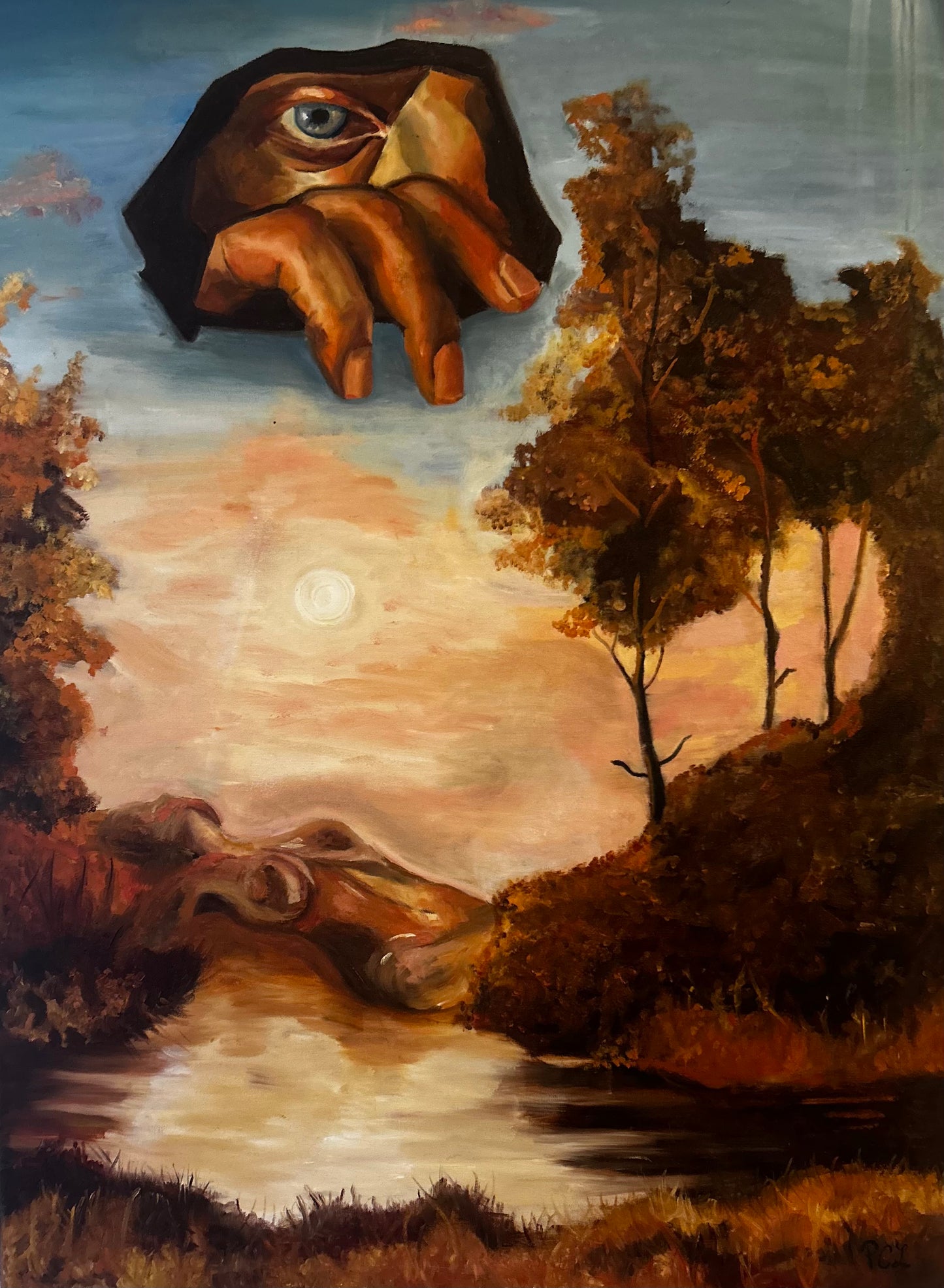 Cuadro al óleo- Sacrificio de la naturaleza